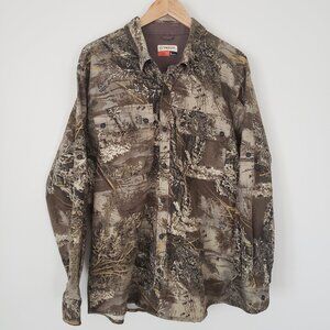 Magellan Realtree Max-1 XT Pattern Camo Button Down Shirt Size L